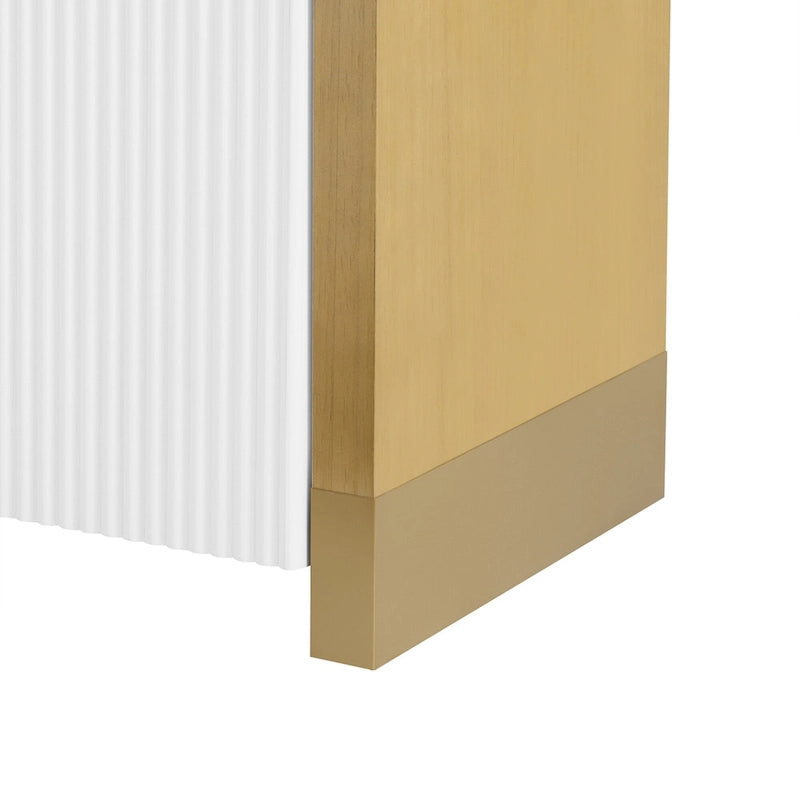 Modern 4-Door Cabinet with Adjustable Shelves for Study, Living Room and Entrance