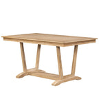 5-Piece Wooden Dining Table Set with 59 Rectangular Table & 4 Chairs