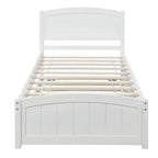 Twin Pine Platform Bed with Trundle & Headboard
