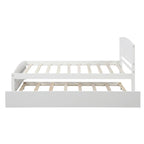 Twin Pine Platform Bed with Trundle & Headboard
