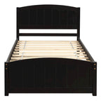 Twin Pine Platform Bed with Trundle & Headboard
