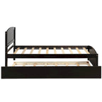 Twin Pine Platform Bed with Trundle & Headboard