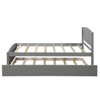 Twin Pine Platform Bed with Trundle & Headboard