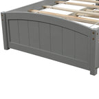 Twin Pine Platform Bed with Trundle & Headboard