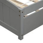 Twin Pine Platform Bed with Trundle & Headboard