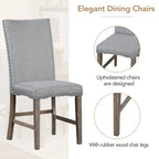 7-Piece Wooden Dining Table Set with Extendable Table & 6 Chairs