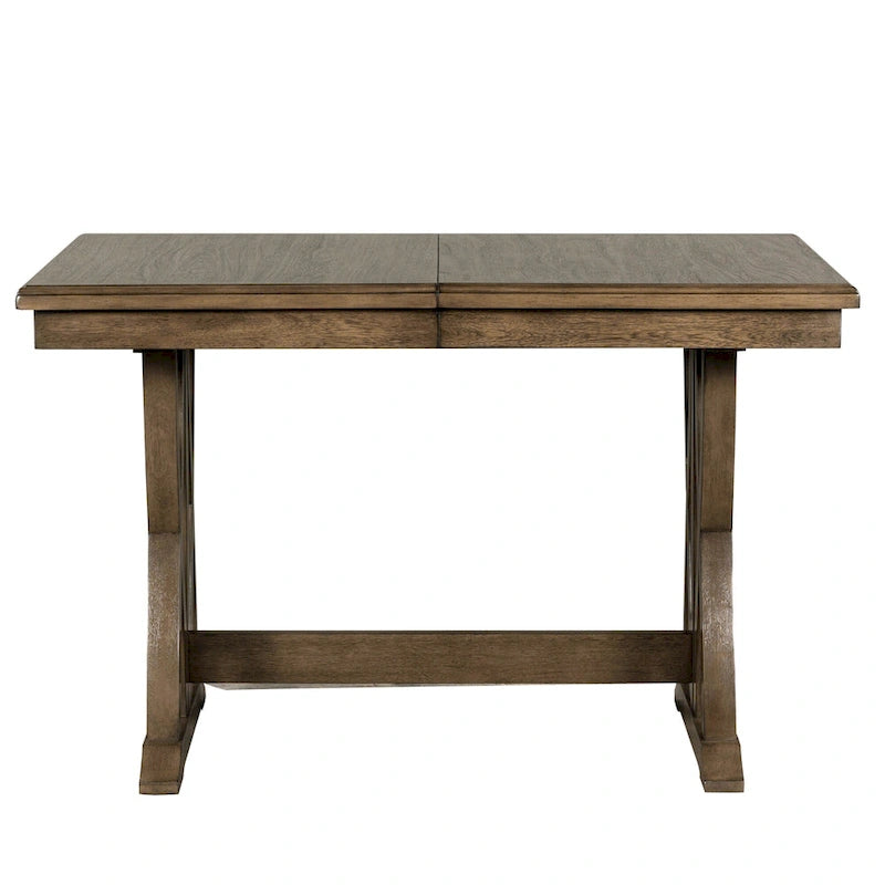 7-Piece Wooden Dining Table Set with Extendable Table & 6 Chairs