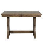 7-Piece Wooden Dining Table Set with Extendable Table & 6 Chairs