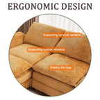 Yellow 101.6 Chenille L-Shaped Sectional Sofa with Ottoman
