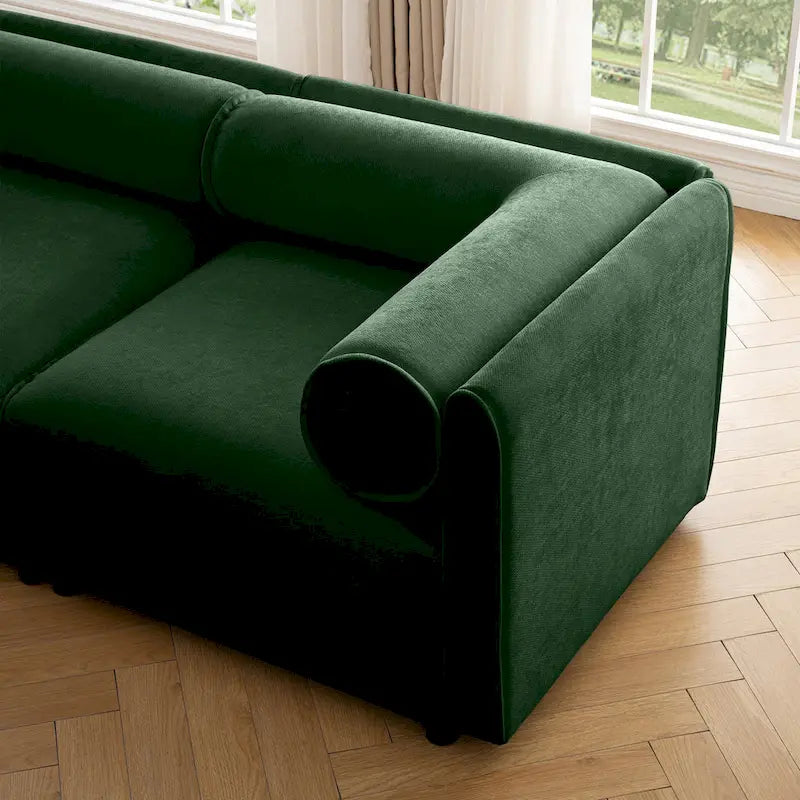 L Shaped Modular Couch Chenille Loveseat Sectional Sofa with Storage
