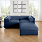 L Shaped Modular Couch Chenille Loveseat Sectional Sofa with Storage
