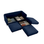 L Shaped Modular Couch Chenille Loveseat Sectional Sofa with Storage