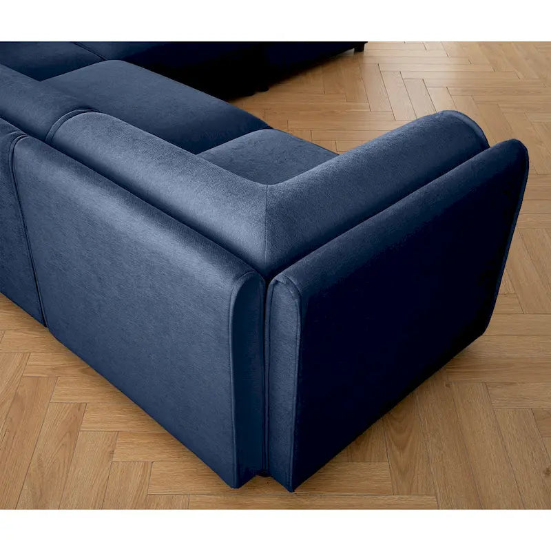 L Shaped Modular Couch Chenille Loveseat Sectional Sofa with Storage