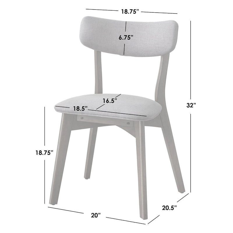 Lifestorey Cari Solid Wood Dining Chair (Set of 2)