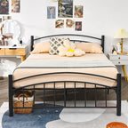 Costway Twin/Full/Queen Size Metal Bed Frame Platform Mattress