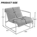 Fabric Accent Chair Metal Framed Sling Armchair Set of 2