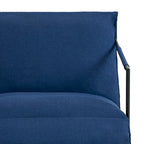 Fabric Accent Chair Metal Framed Sling Armchair Set of 2