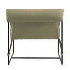 Fabric Accent Chair Metal Framed Sling Armchair Set of 2