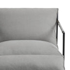 Fabric Accent Chair Metal Framed Sling Armchair Set of 2