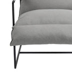 Fabric Accent Chair Metal Framed Sling Armchair Set of 2