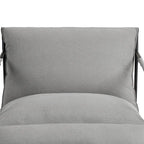 Fabric Accent Chair Metal Framed Sling Armchair Set of 2