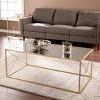 SEI Furniture Lanfranco Transitional Gold Metal Coffee Table