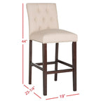 SAFAVIEH Jelka 31.5 Inch Bar Stool (Set of 2) - 19 x 20 x 44 - 19Wx23Dx44H