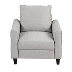 Rowan Contemporary Flared Arms Chair with Solid Wood Tapered Legs, Upholstered Fabric Single Sofa Chair by Furniture of America