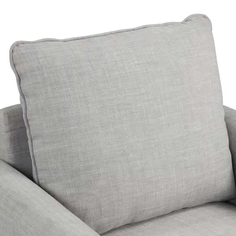 Rowan Contemporary Flared Arms Chair with Solid Wood Tapered Legs, Upholstered Fabric Single Sofa Chair by Furniture of America