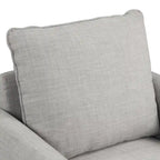 Rowan Contemporary Flared Arms Chair with Solid Wood Tapered Legs, Upholstered Fabric Single Sofa Chair by Furniture of America