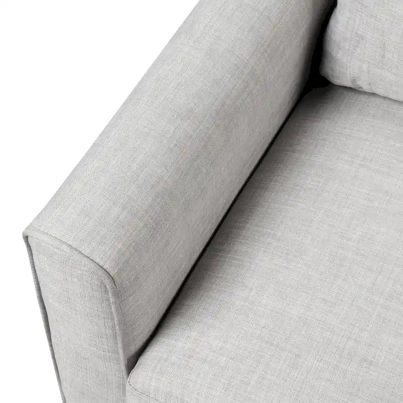 Rowan Contemporary Flared Arms Chair with Solid Wood Tapered Legs, Upholstered Fabric Single Sofa Chair by Furniture of America