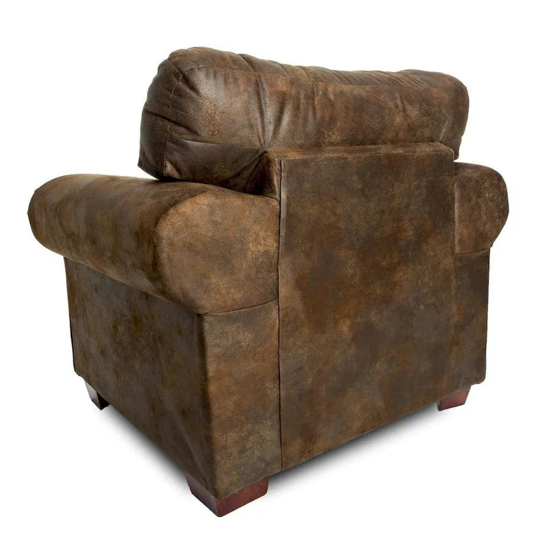 American Furniture Classics Model 8501-00-40 Wild Horses Arm Chair with Matching Ottoman