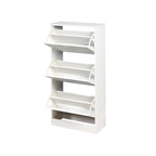 3-flip-door Wooden Shoe Cabinet - 9.45 x 20.94 x 43.11