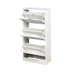 3-flip-door Wooden Shoe Cabinet - 9.45 x 20.94 x 43.11
