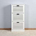 3-flip-door Wooden Shoe Cabinet - 9.45 x 20.94 x 43.11