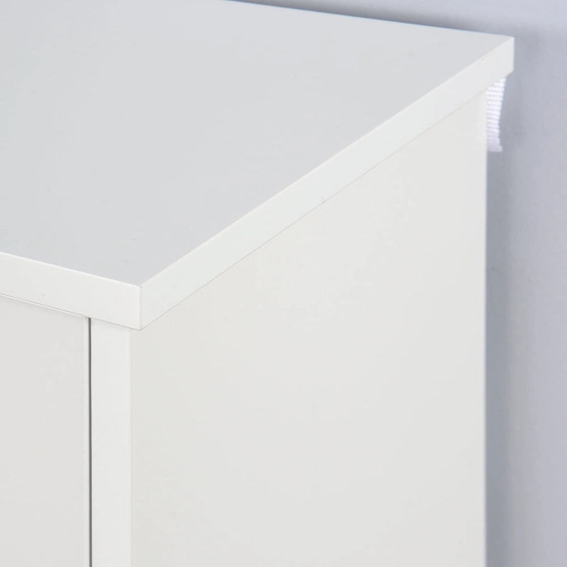 3-flip-door Wooden Shoe Cabinet - 9.45 x 20.94 x 43.11