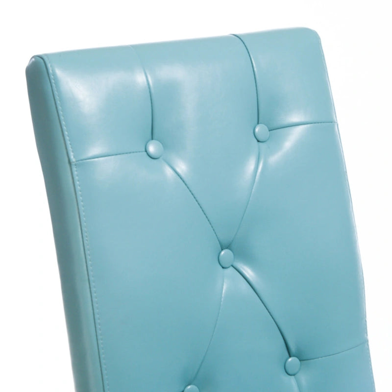 Taylor Blue Bonded Leather Dining Chair (Set of 2) by Christopher Knight Home - N/A