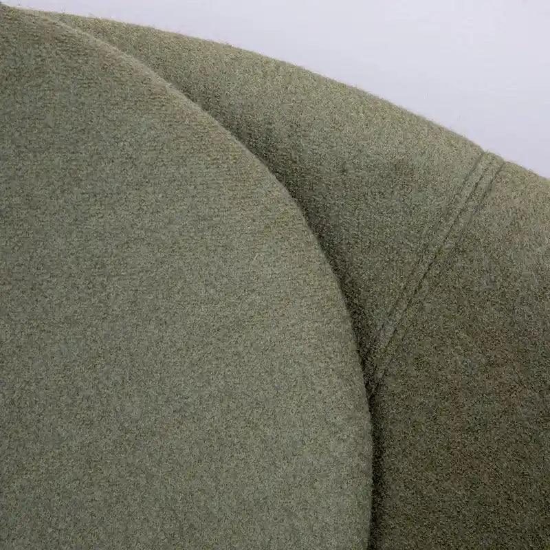 Grey Cup-Shaped Accent Chair with Iron Legs