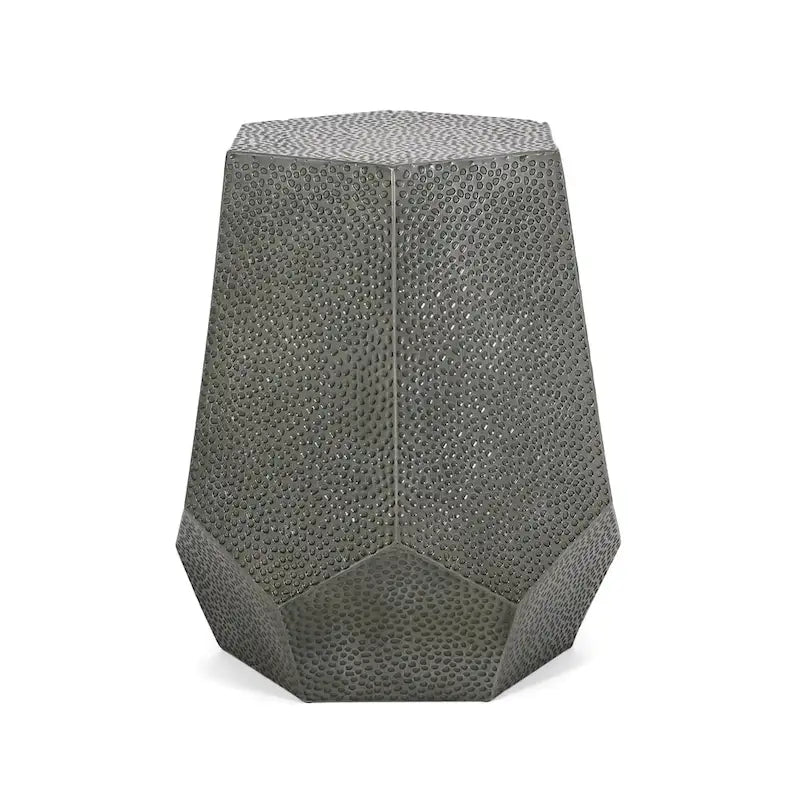Pamsha Hammered Iron Geometric Side Table by Christopher Knight Home