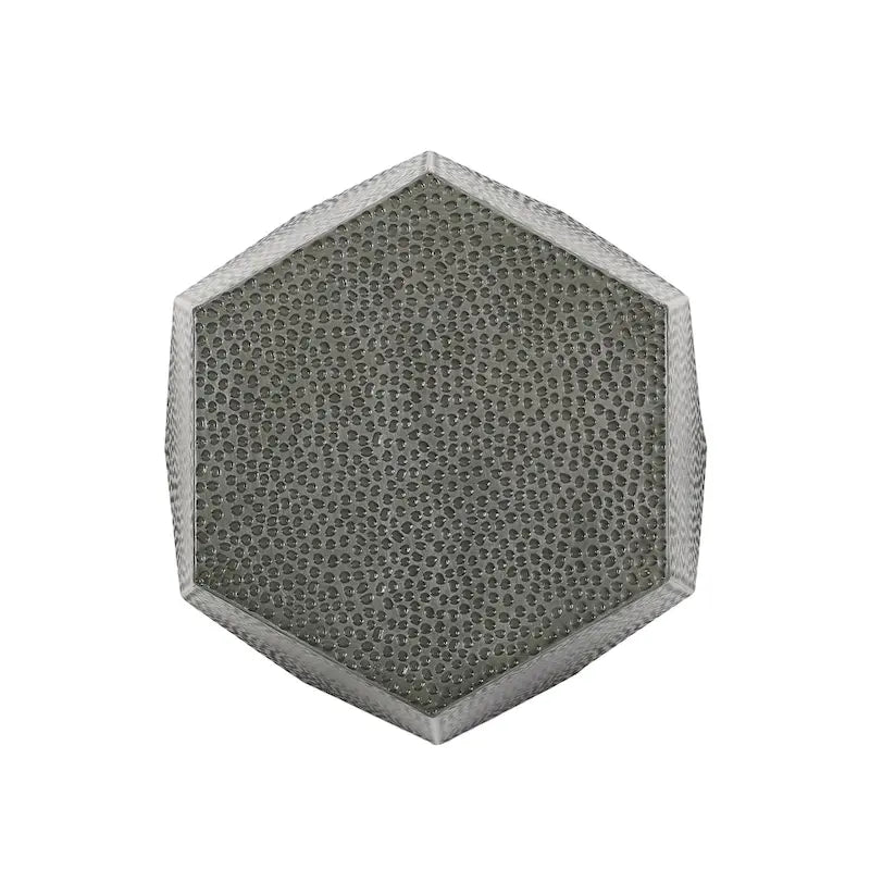 Pamsha Hammered Iron Geometric Side Table by Christopher Knight Home