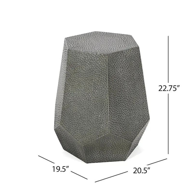 Pamsha Hammered Iron Geometric Side Table by Christopher Knight Home