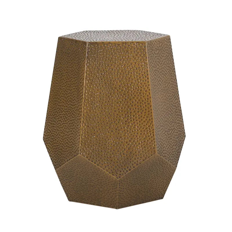 Pamsha Hammered Iron Geometric Side Table by Christopher Knight Home