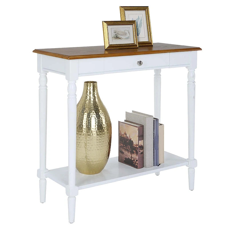 Convenience Concepts French Country 1 Drawer Hall Table with Shelf