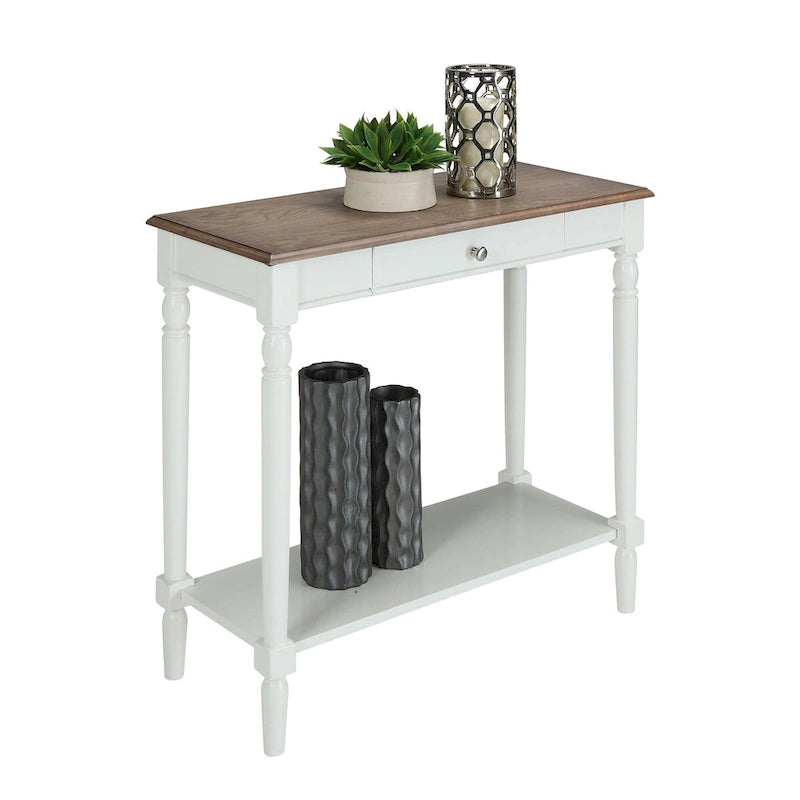 Convenience Concepts French Country 1 Drawer Hall Table with Shelf