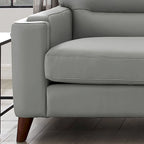 Hydeline Elm Top Grain Leather Chair With Feather, Memory Foam and Springs