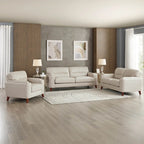 Hydeline Elm Top Grain Leather Chair With Feather, Memory Foam and Springs
