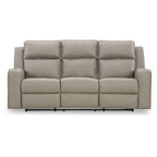 Signature Design by Ashley Lavenhorne Pebble Reclining Sofa with Drop Down Table - 87W x 42D x 43H