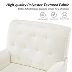 Geltrude Traditional Upholstered Accent Chair with Button Tufted Back Set of 2 by HULALA HOME