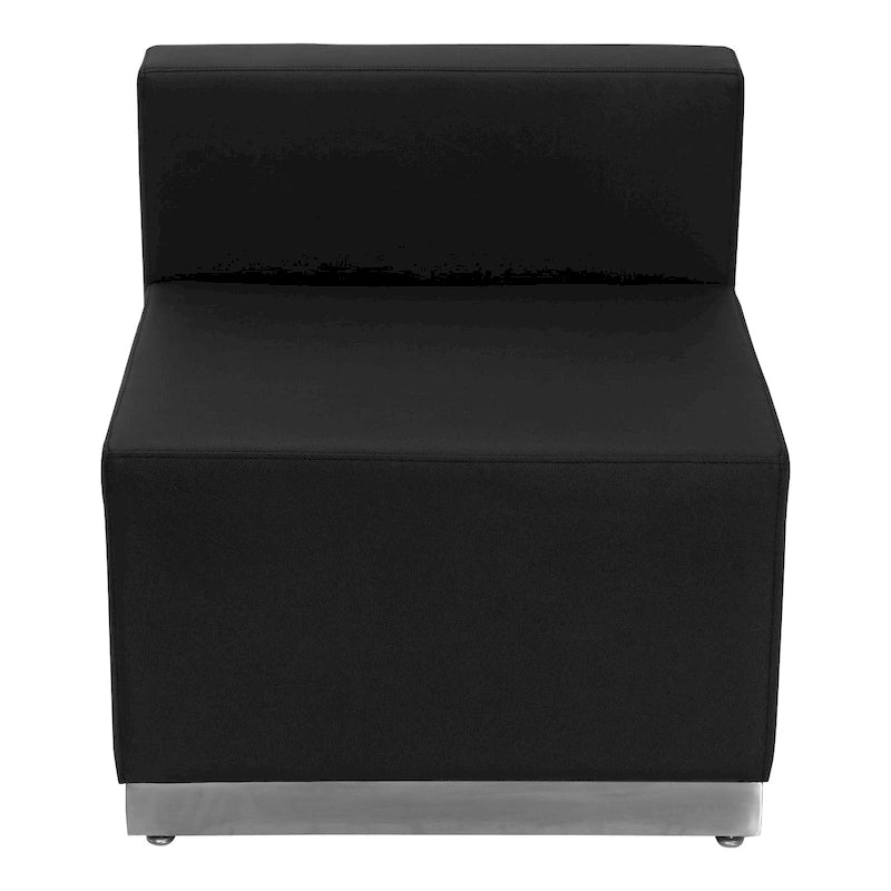 Black Modular Reception Seating Set 6-Piece