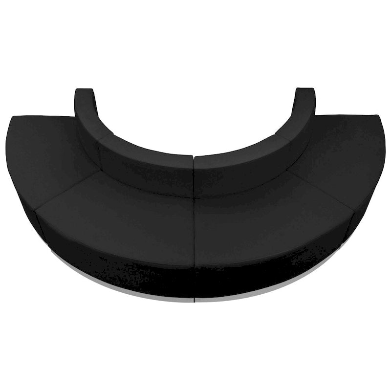 Black Modular Reception Seating Set 4-Piece